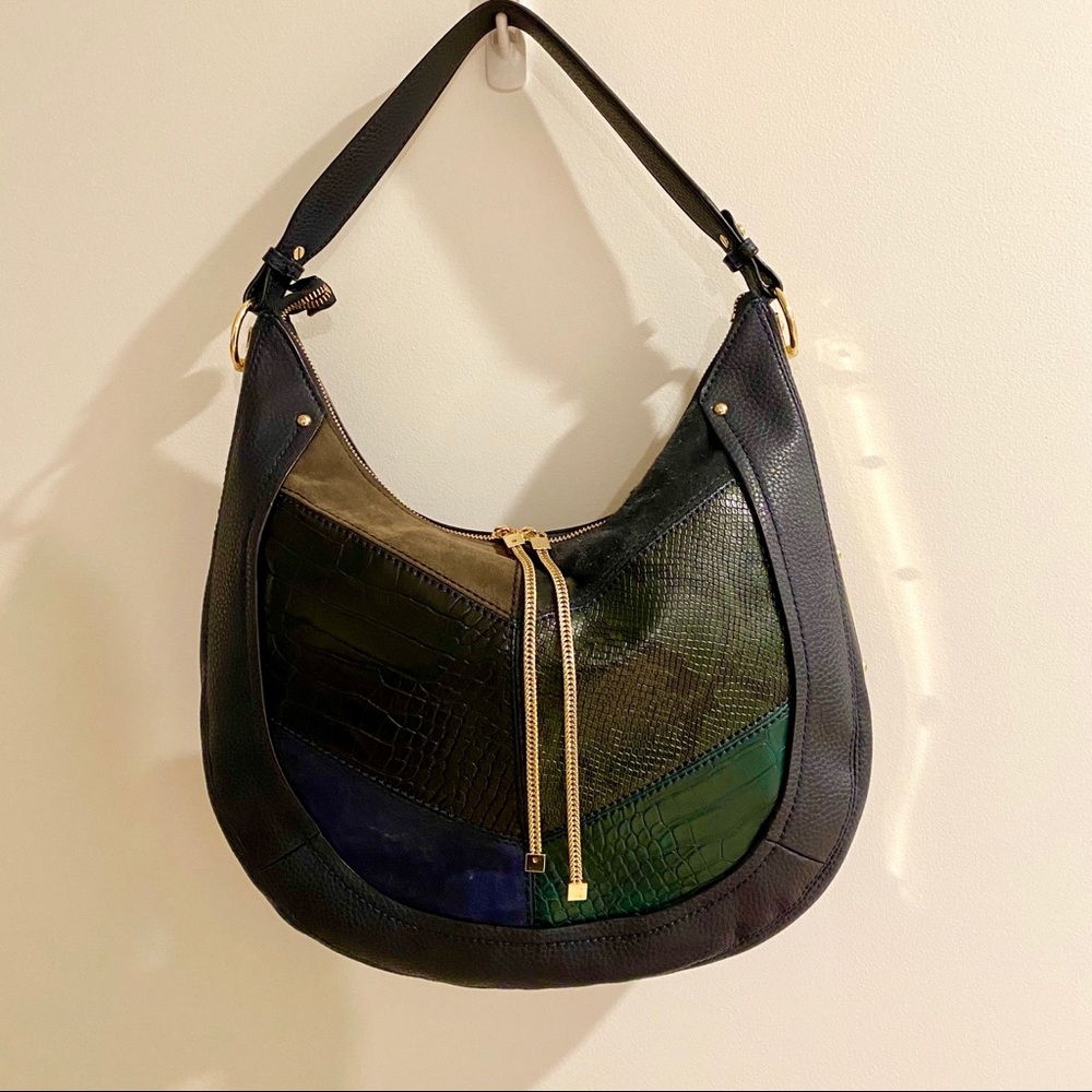 Aldo blue patchwork purse